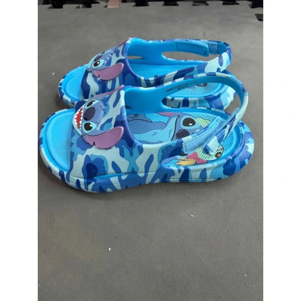 Disney Lilo and Stitch Blue Camo Sandals Kids Slides WMBTS128AC001-1126